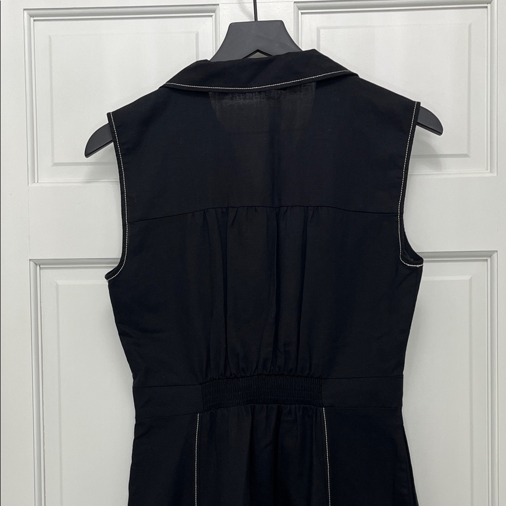 Zara Linen Cotton Sleeveless Maxi Shirt Dress - Size XS - Picture 8 of 12